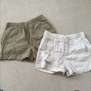 Athleta Retreat Linen Mid Rise 4" Short set